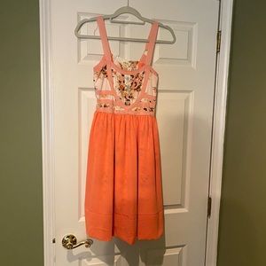 Matilda Jane orange and floral dress size women’s small